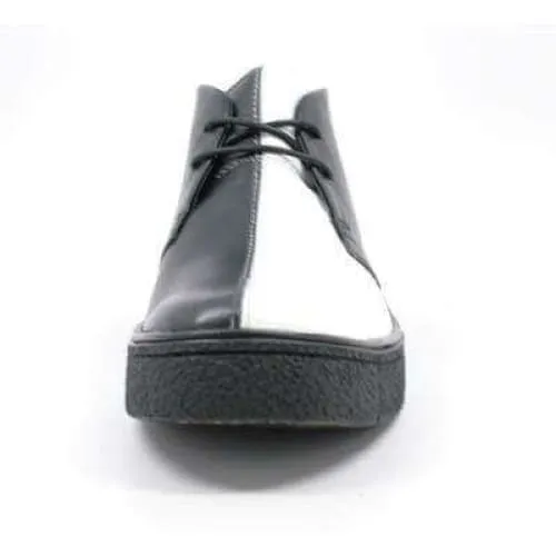 British Walkers Playboy Men's Black White Leather