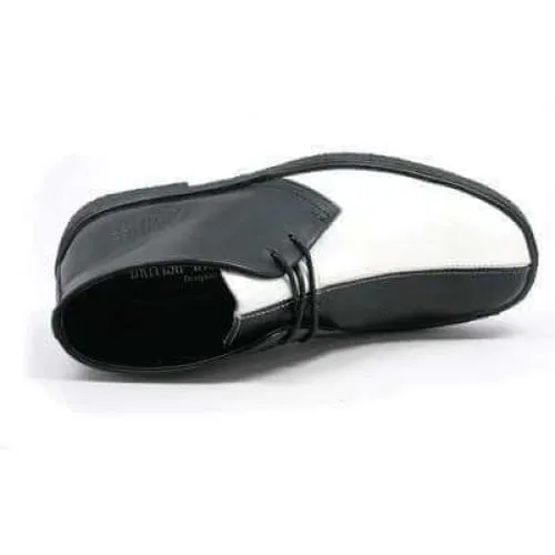 British Walkers Playboy Men's Black White Leather