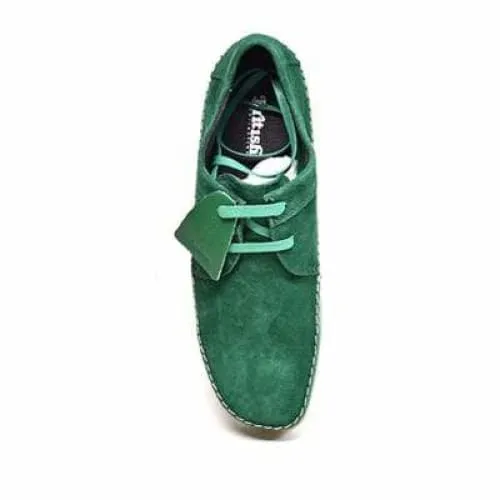 British Walkers Somerset Weaver Low Top Style Men's Dark Green Suede Crepe Sole