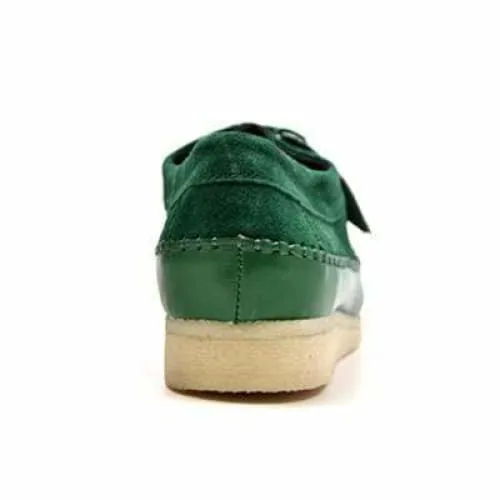 British Walkers Somerset Weaver Low Top Style Men's Dark Green Suede Crepe Sole