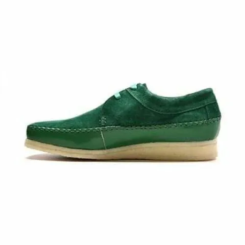 British Walkers Somerset Weaver Low Top Style Men's Dark Green Suede Crepe Sole