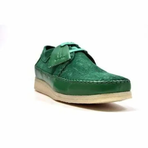 British Walkers Somerset Weaver Low Top Style Men's Dark Green Suede Crepe Sole
