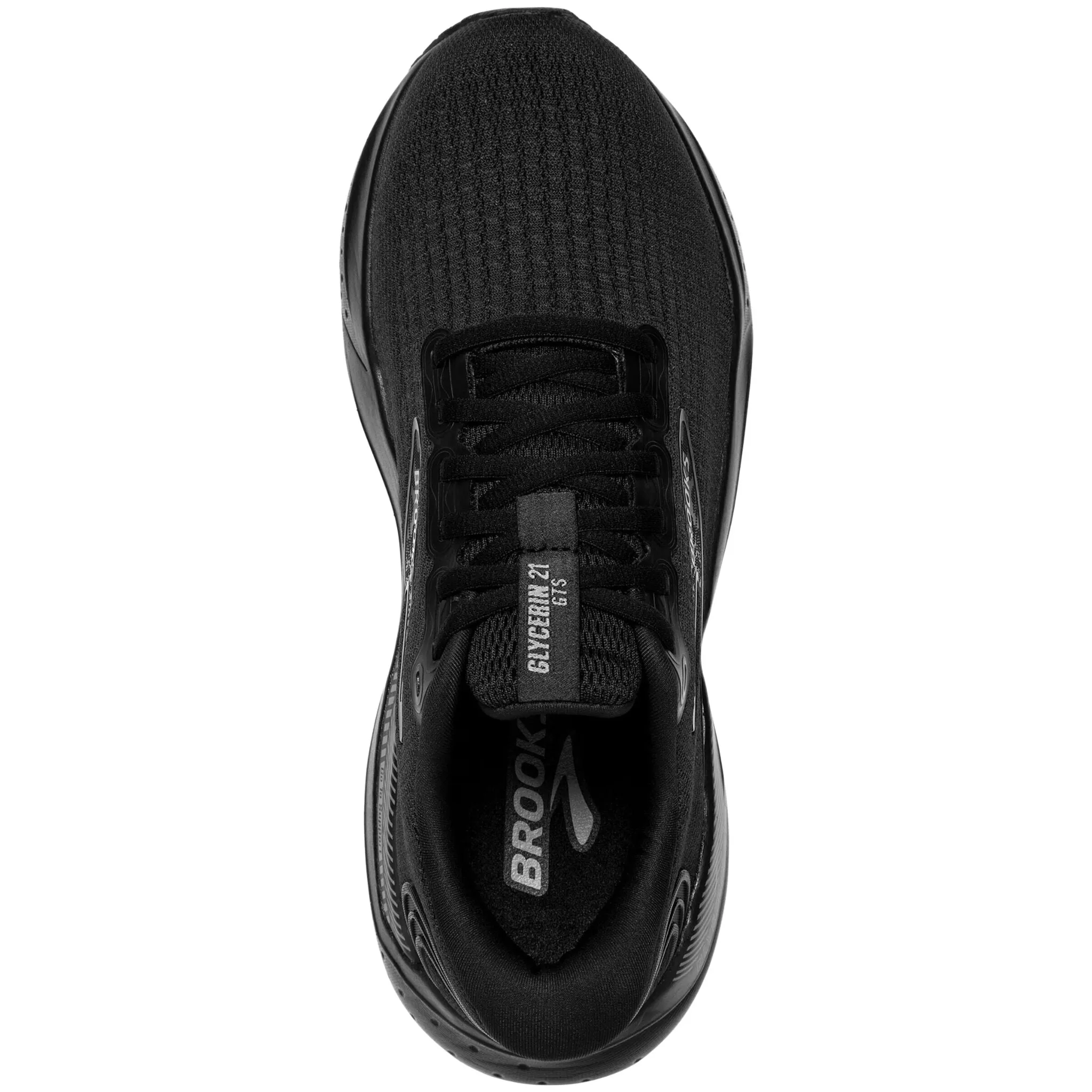 Brooks Women's 120409 020 Glycerin GTS 21 Black Black Ebony Cushion Support Running Shoes