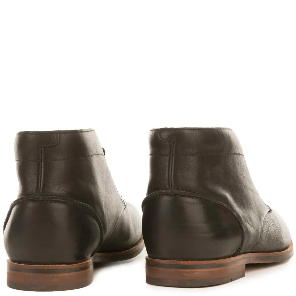 Broyd Mid Black Leather Chukka Boots BLACK