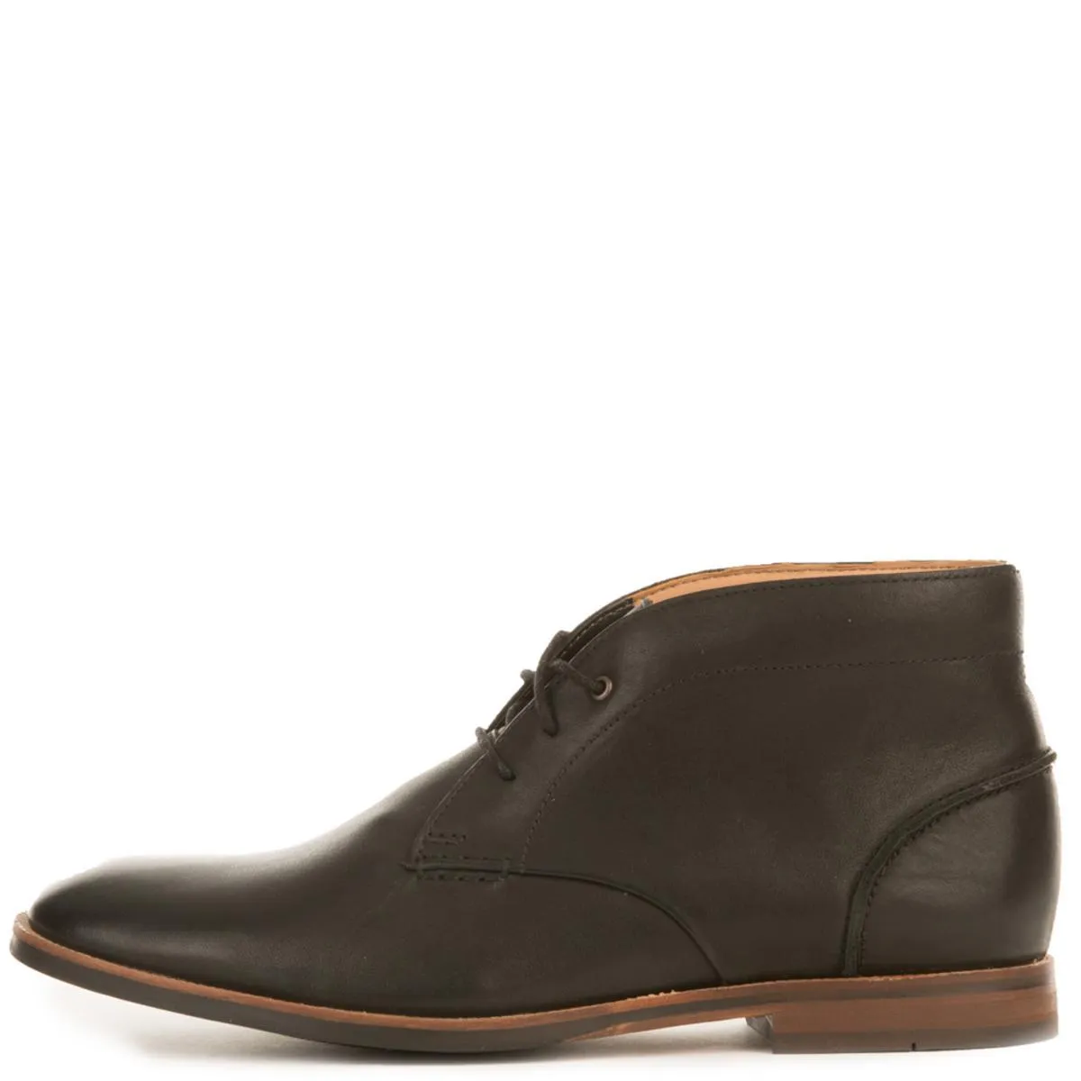 Broyd Mid Black Leather Chukka Boots BLACK