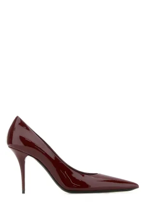 Burgundy leather Norma pumps