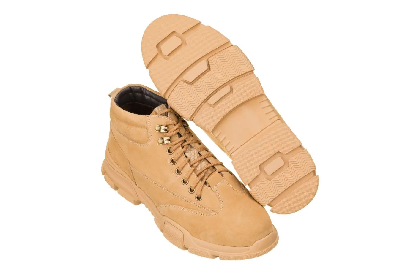 CALTO - K50130 - 2.9 Inches Taller (Desert Sand) - Faux Fur Lining