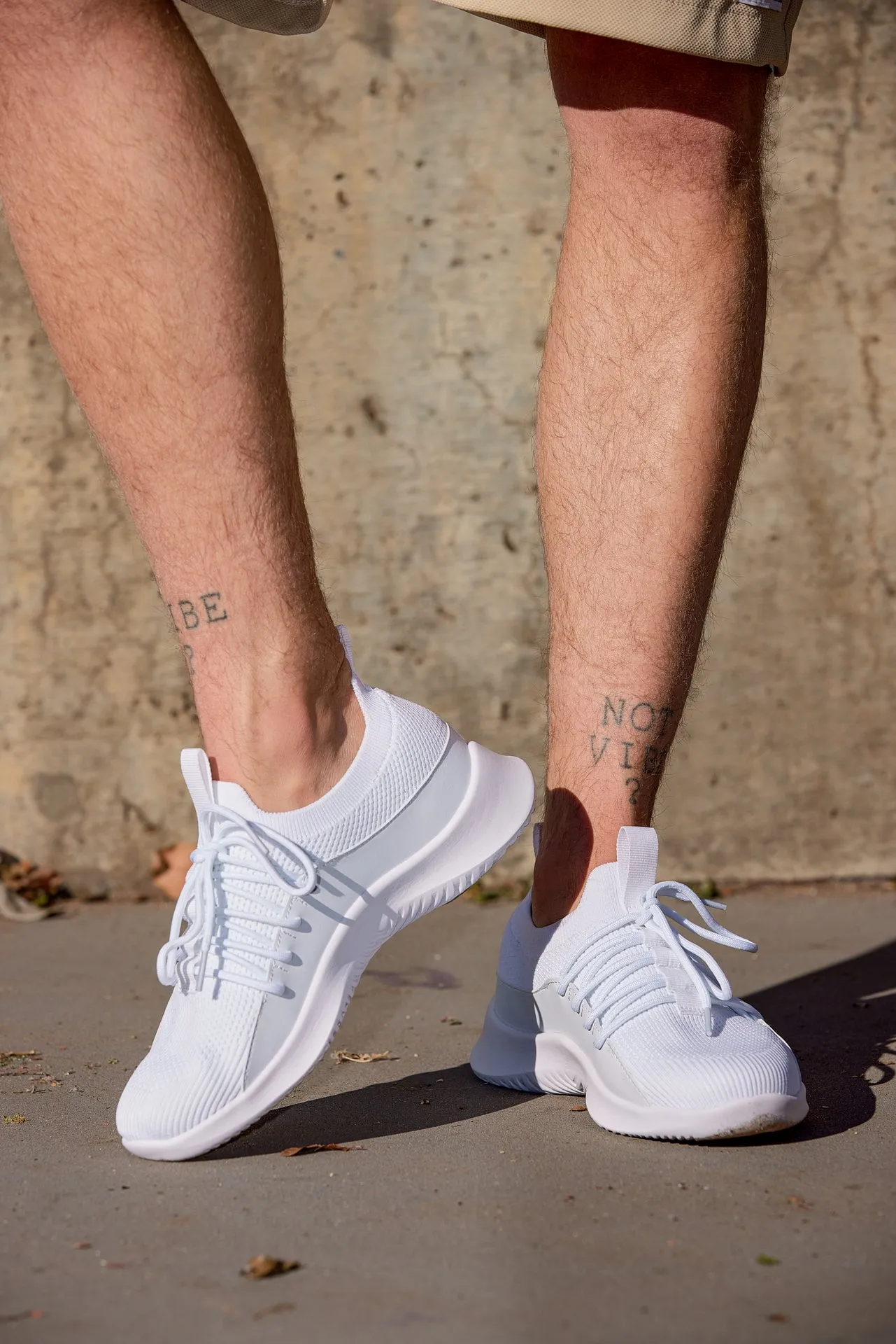 CALTO - Q131 - 2.4 Inches Taller (Off-White/White Sole) - Ultra Lightweight Sneakers