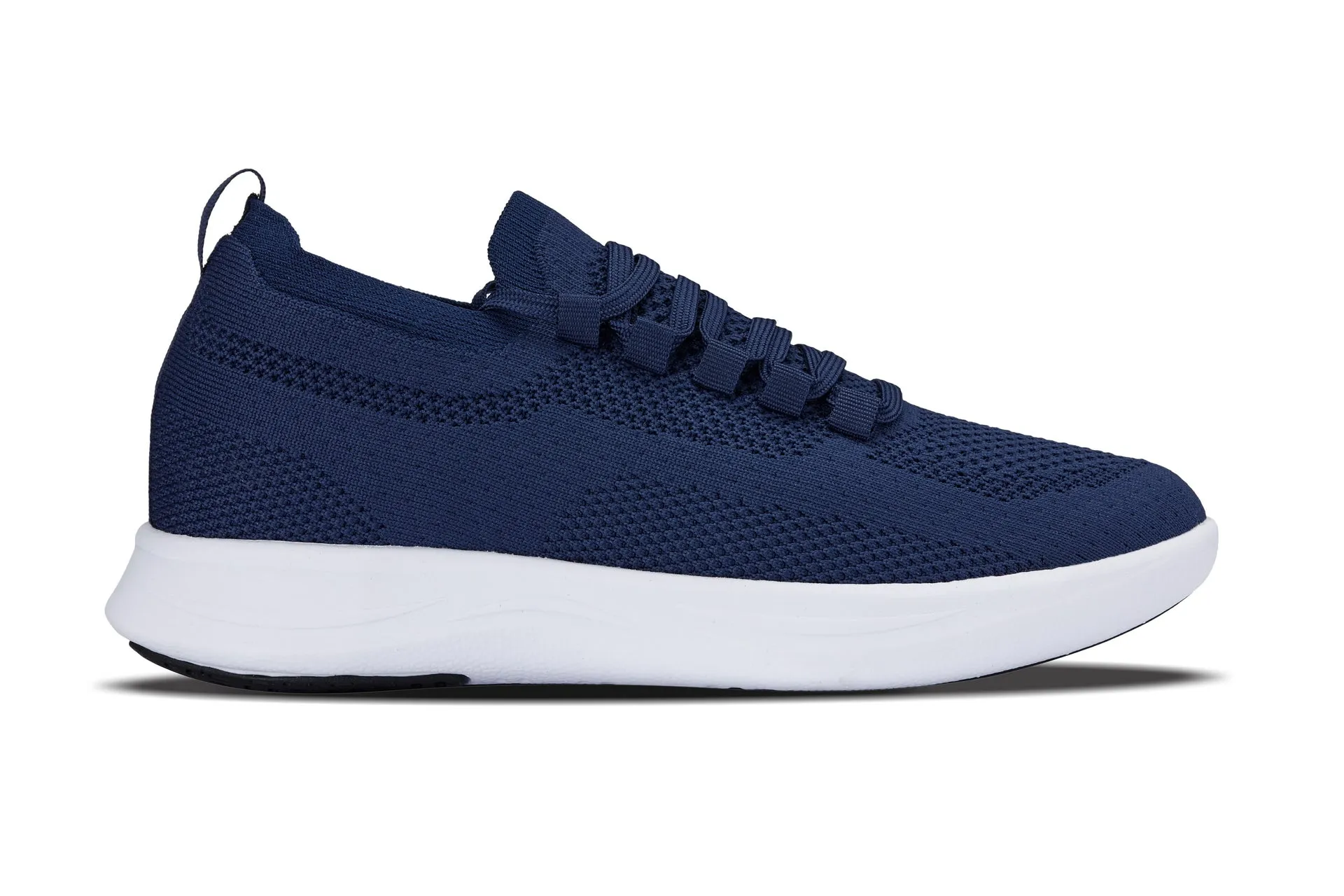 CALTO - QA063 - 2.4 Inches Taller (Navy/White Sole) - Lightweight Knitted Sneakers