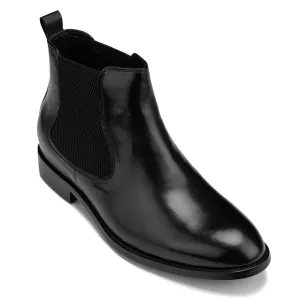 CALTO - Y72230 - 2.8 Inches Taller (Black) - Chelsea Boots