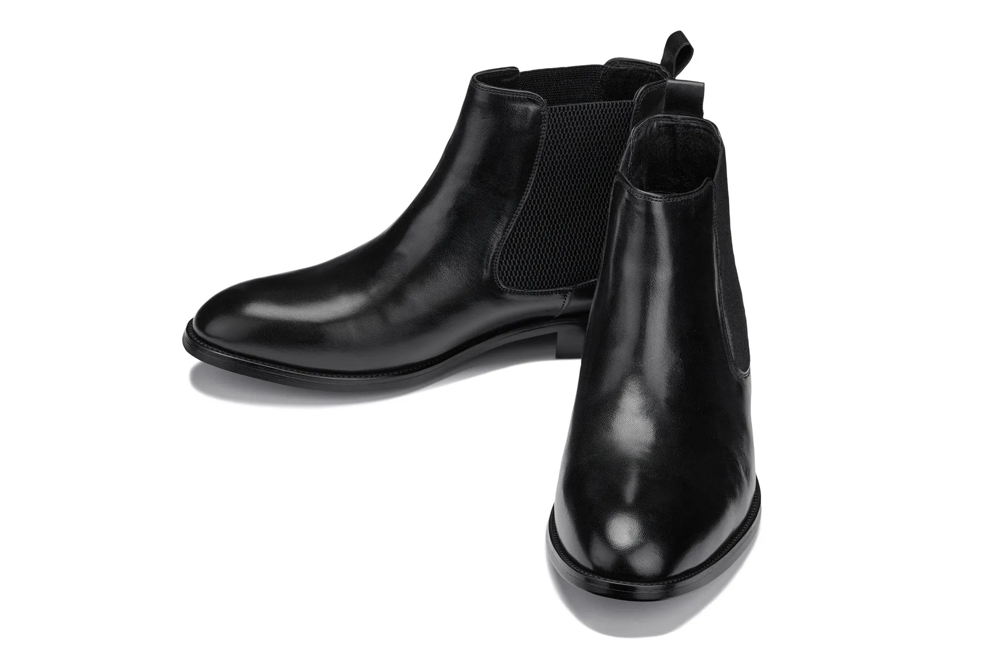 CALTO - Y72230 - 2.8 Inches Taller (Black) - Chelsea Boots