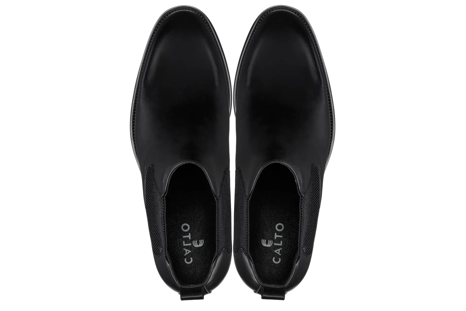 CALTO - Y72230 - 2.8 Inches Taller (Black) - Chelsea Boots