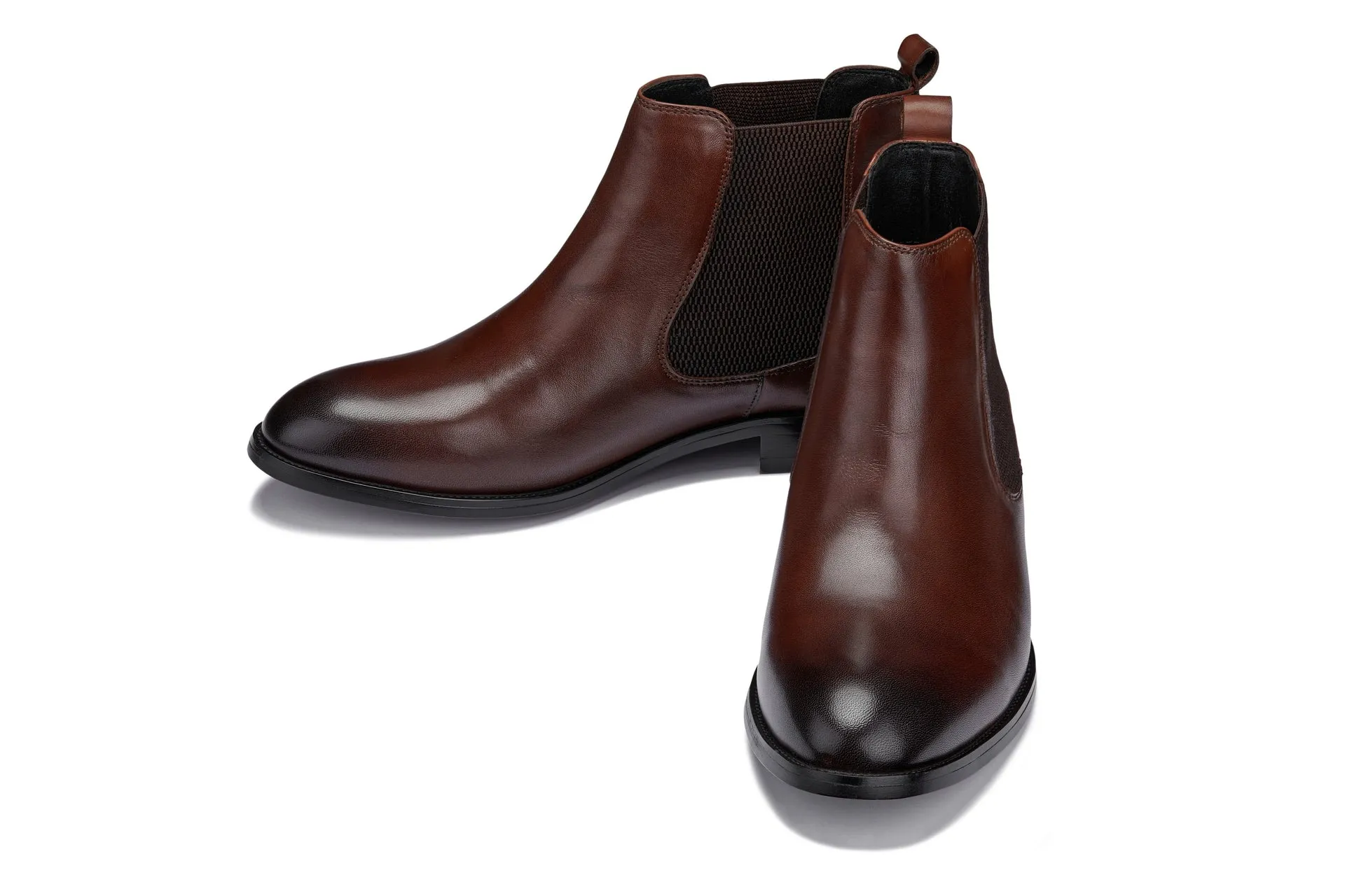 CALTO - Y72231 - 2.8 Inches Taller (Coffee Brown) - Chelsea Boots