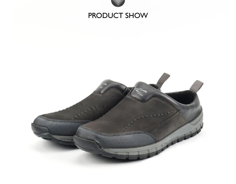 camel active Microfiber Easy Slip On Shoes Men  Dark Grey SANZO-882301-SO1SV-13