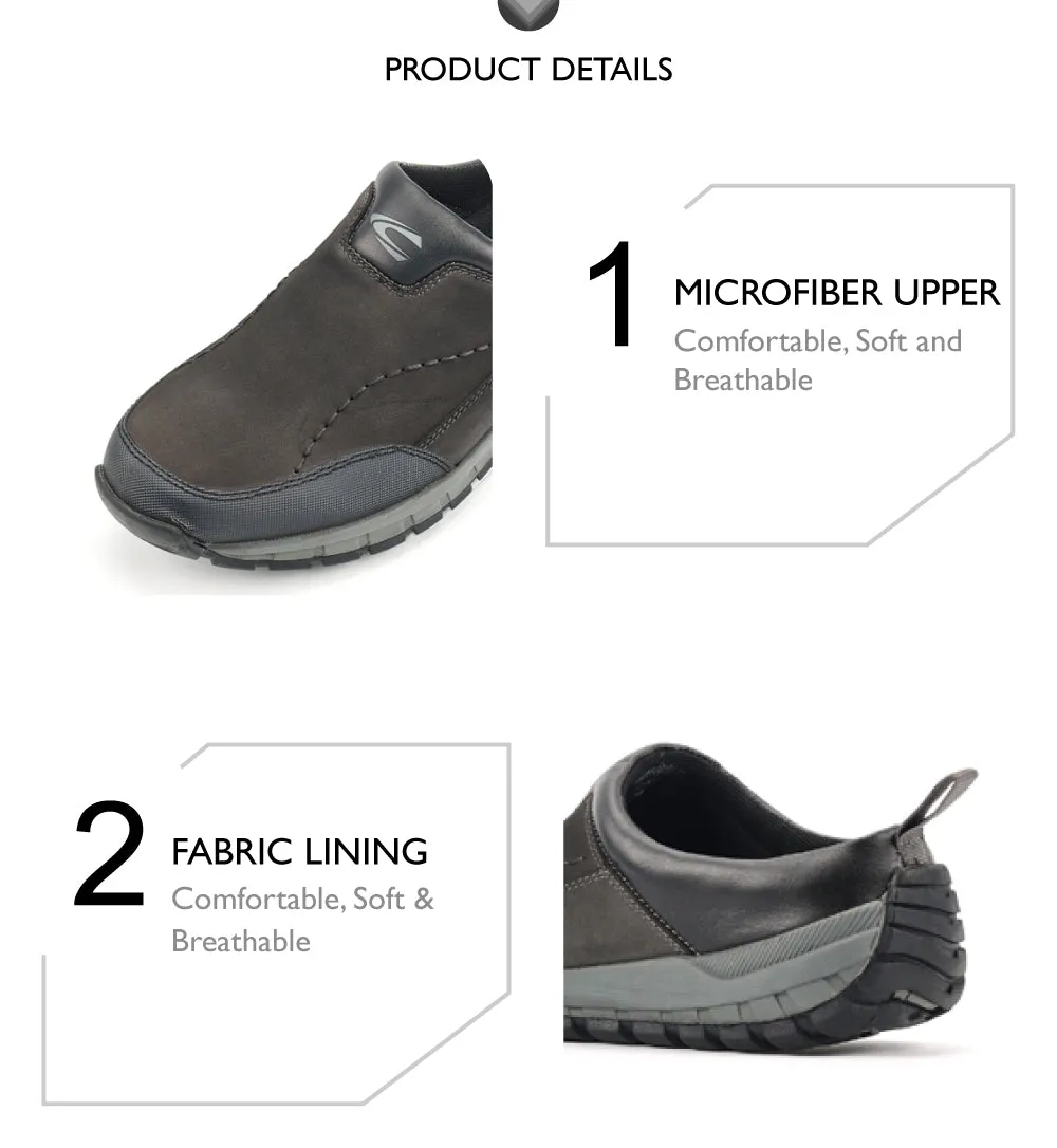 camel active Microfiber Easy Slip On Shoes Men  Dark Grey SANZO-882301-SO1SV-13