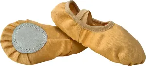 Canvas Ballet Dance Shoes Girls Ballet Shoes Stretch Split Sole for Perform Dance Yoga Ballet Shoes for Toddler Girls