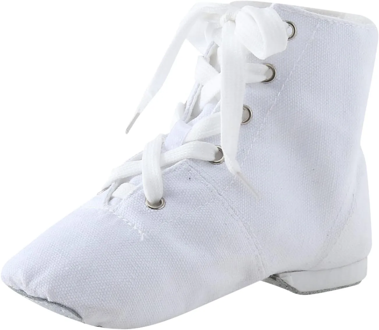 Canvas Jazz Boots for Girls Lace-up Dancing Sneakers for Boys Split-Sole Dance Shoes Ballet Girl Sandals