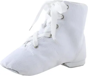 Canvas Jazz Boots for Girls Lace-up Dancing Sneakers for Boys Split-Sole Dance Shoes Ballet Girl Sandals