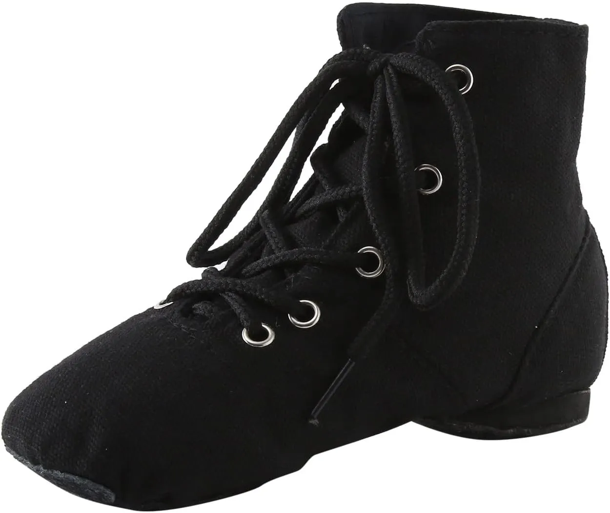 Canvas Jazz Boots for Girls Lace-up Dancing Sneakers for Boys Split-Sole Dance Shoes Ballet Girl Sandals