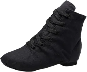 Canvas Jazz Dancing Sneakers Ballet Dance Boots for Girls Boys Jazz Boots for Girls Black Jazz Shoes Kids Boot