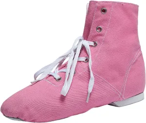 Canvas Lace up Practice Jazz Dance Boots Ankle Boots Split Sole Ballet Dancing Sneakers for Adult Men Women Kid
