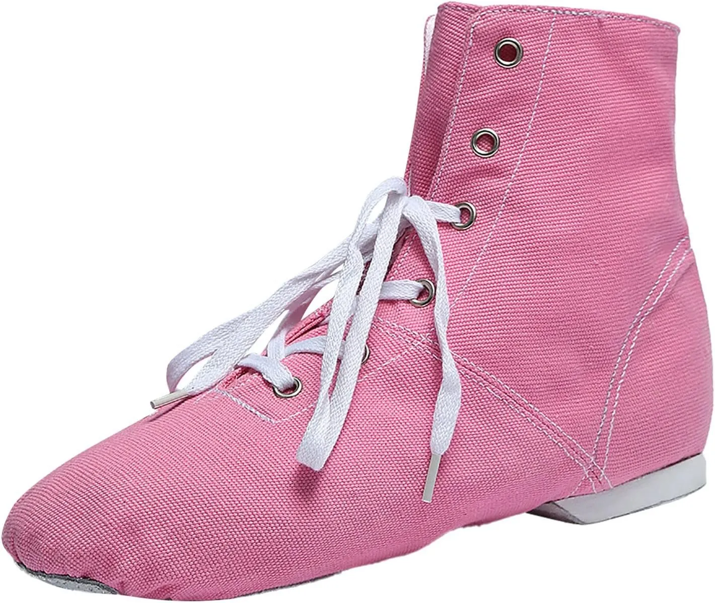 Canvas Lace up Practice Jazz Dance Boots Ankle Boots Split Sole Ballet Dancing Sneakers for Adult Men Women Kid