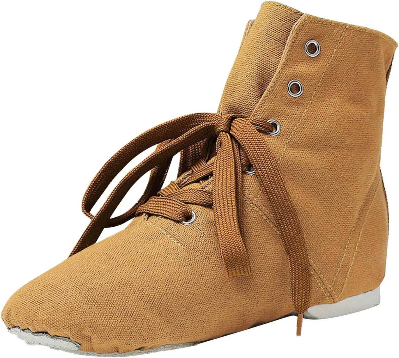 Canvas Lace up Practice Jazz Dance Boots Ankle Boots Split Sole Ballet Dancing Sneakers for Adult Men Women Kid