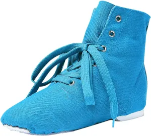 Canvas Lace up Practice Jazz Dance Boots Ankle Boots Split Sole Ballet Dancing Sneakers for Adult Men Women Kid