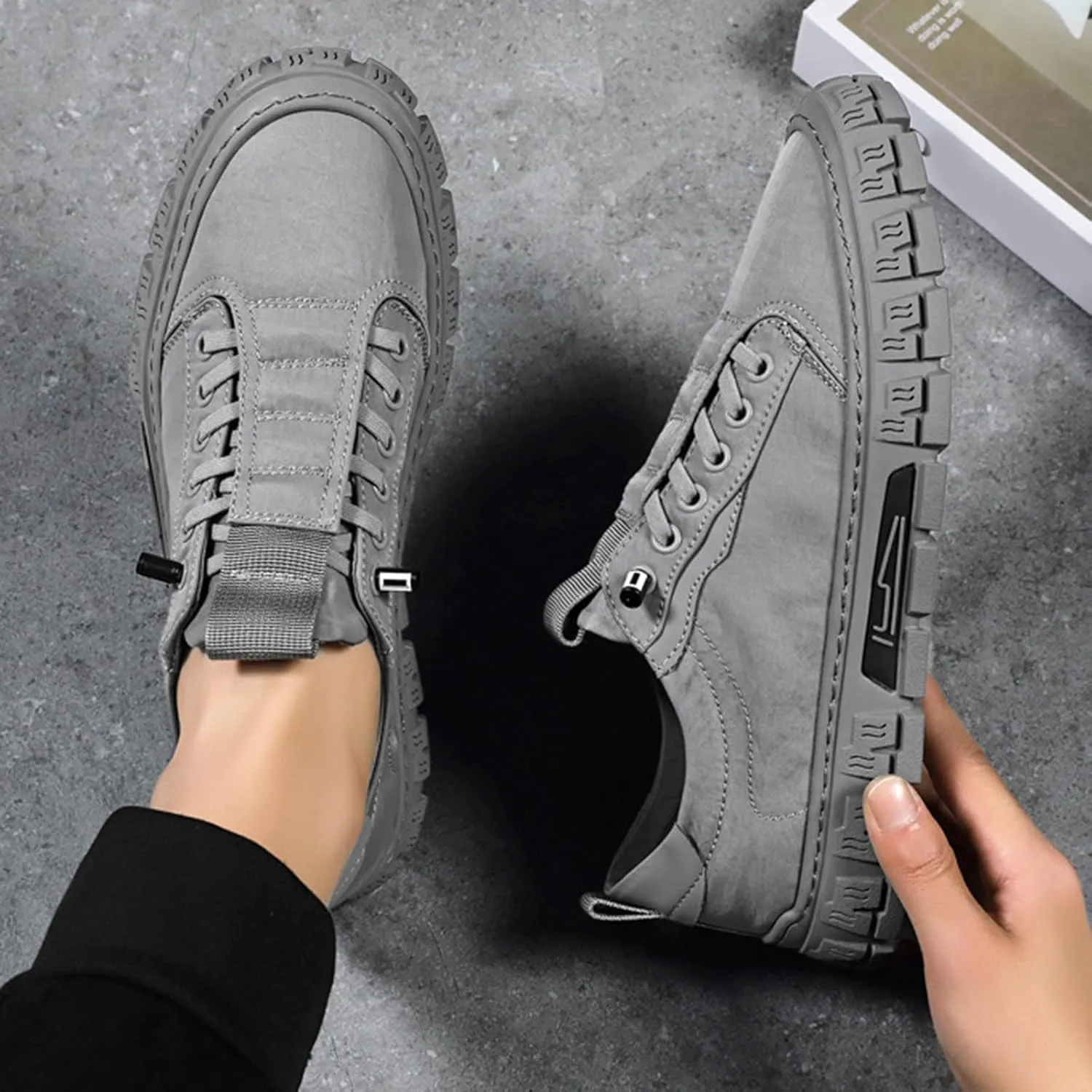Canvas Shoes Men's Breathable New Men's Shoes Fashionable and Versatile Casual Board Mens Leather Shoes Casual Hand Sewn