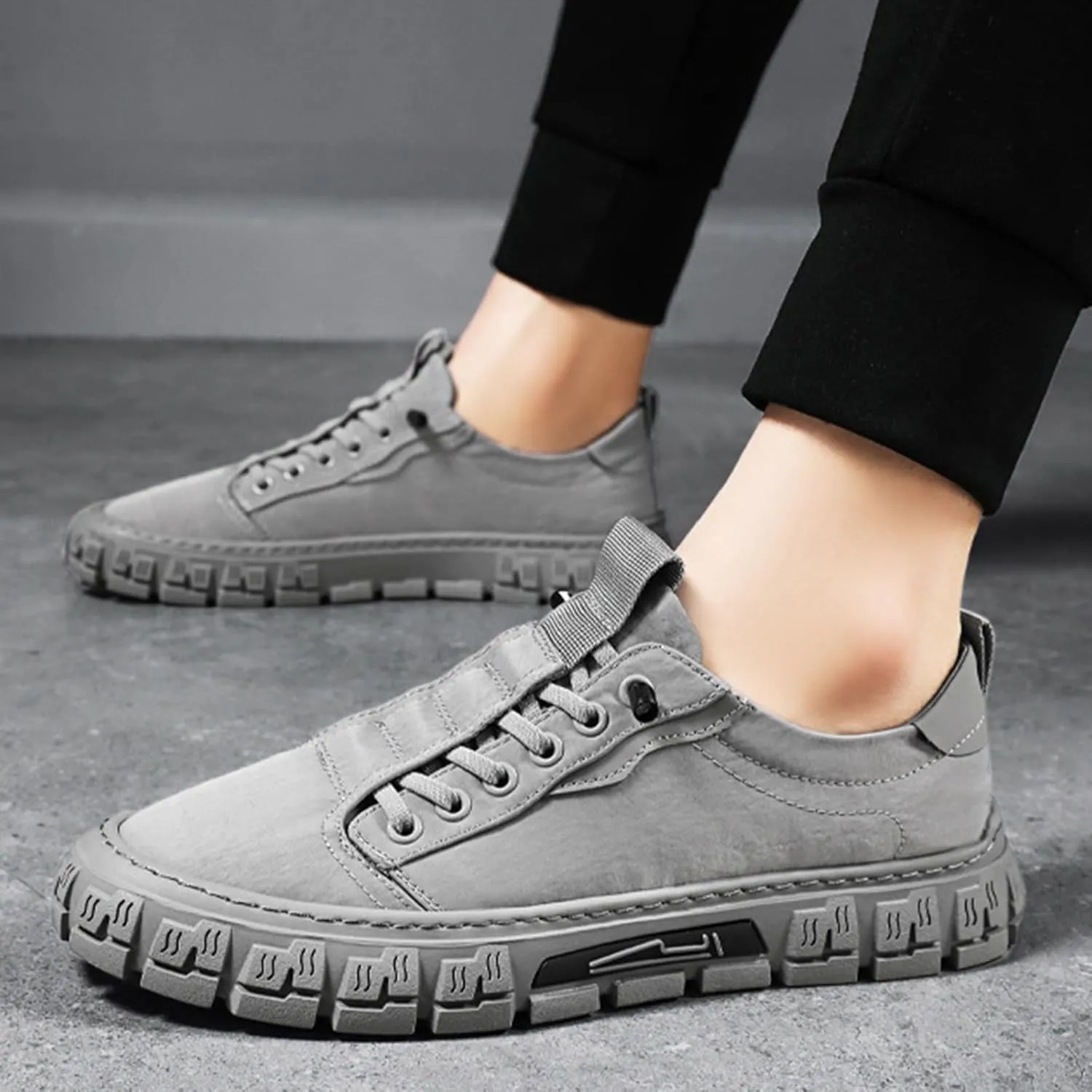 Canvas Shoes Men's Breathable New Men's Shoes Fashionable and Versatile Casual Board Mens Leather Shoes Casual Hand Sewn