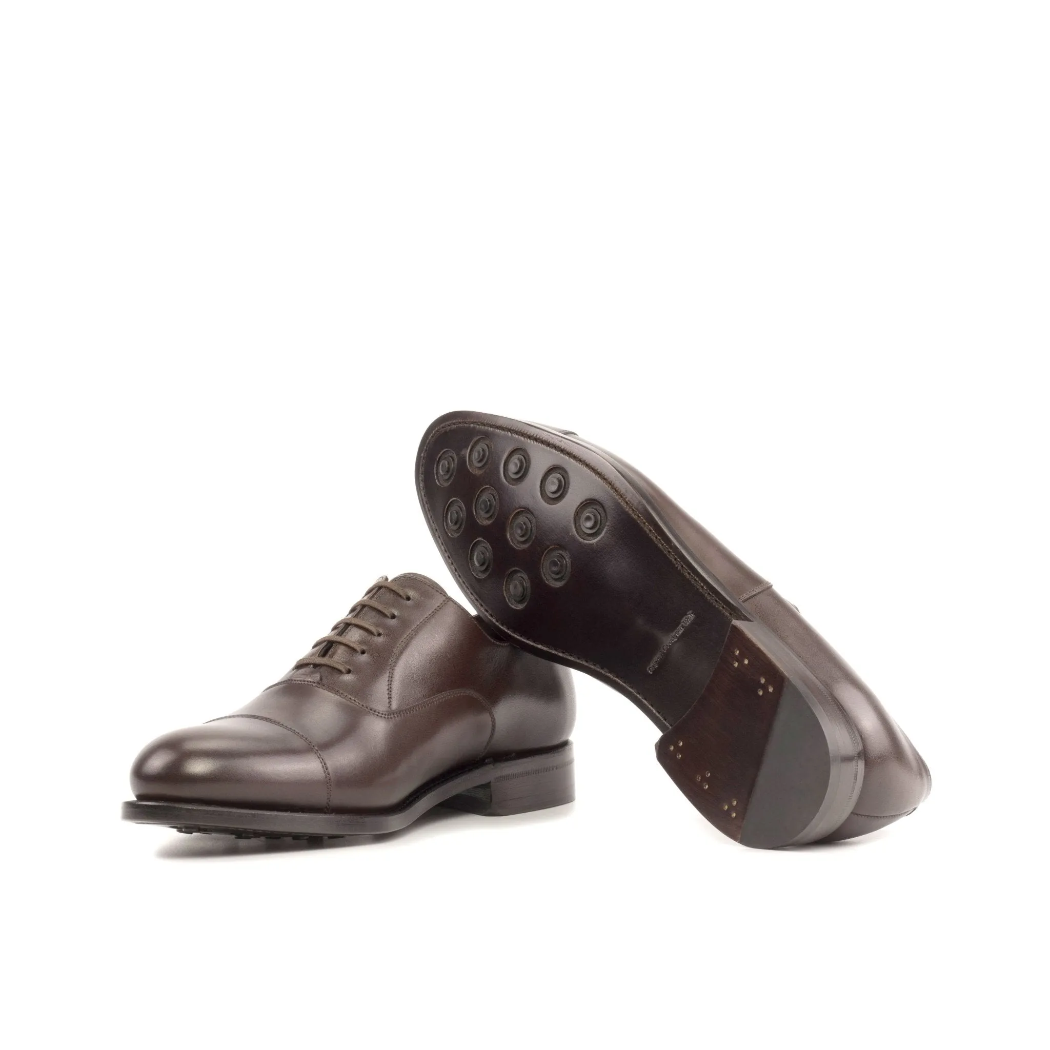 Cap Toe Oxford in Dark Brown Box Calf