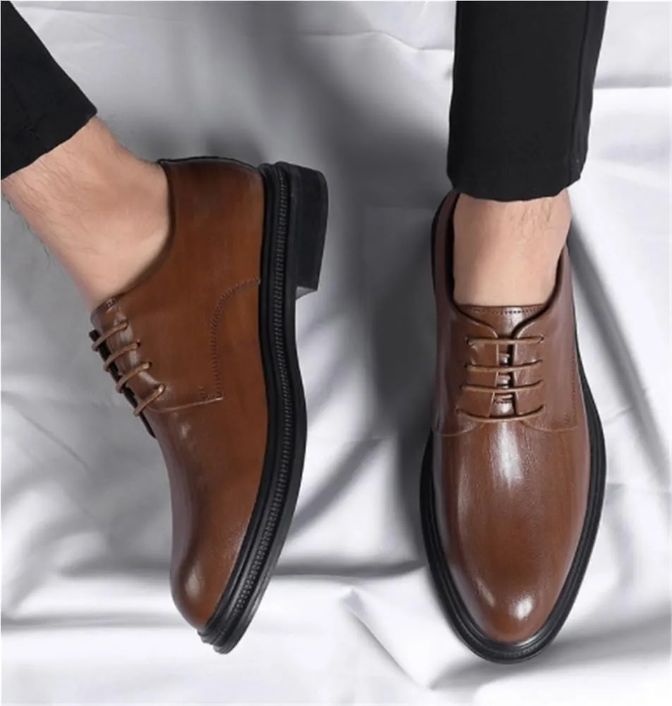 Cap Toe Oxfords Lace Up Dress Shoes Casual Comfort Business Work