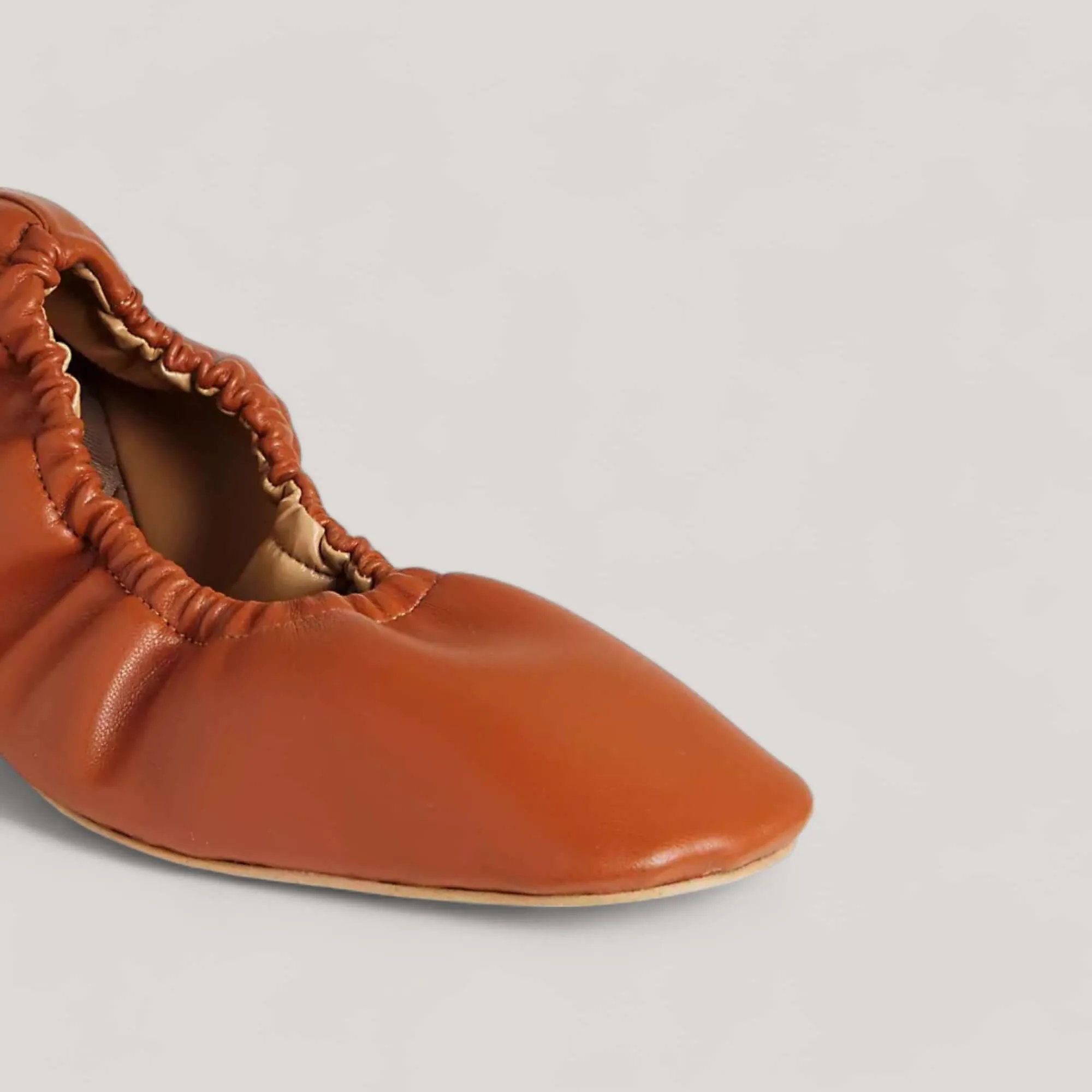 CARLA | Tan Vegan Nappa - Ballet Flats