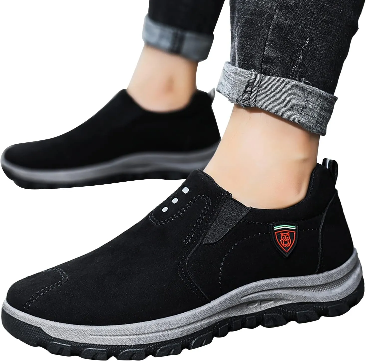 Cathalem Hiking Shoes for Men Comfortable Waterproof Breathable Orthopedic Walking Shoes Sneakers Walking Orthopedic Shoes