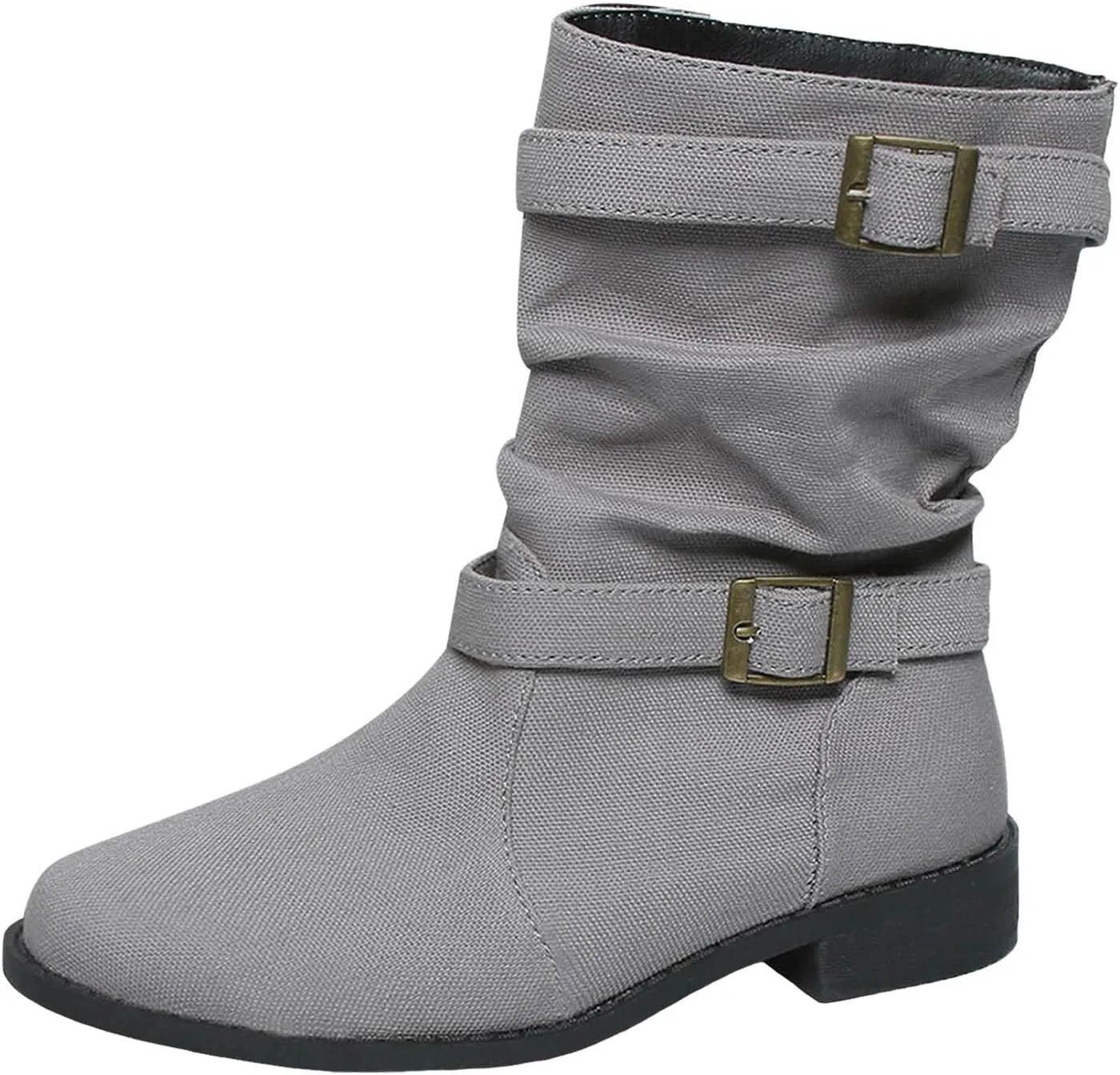 Cathalem Mid Calf Boots for Women, Women's Dress Boots Biker Motorcycle Riding Boots Women For Women Fall Booties