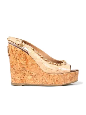 Chain-Link Slingback Wedges
