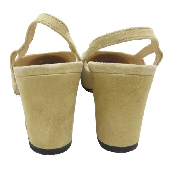 Chanel beige slingback pumps, 36.5