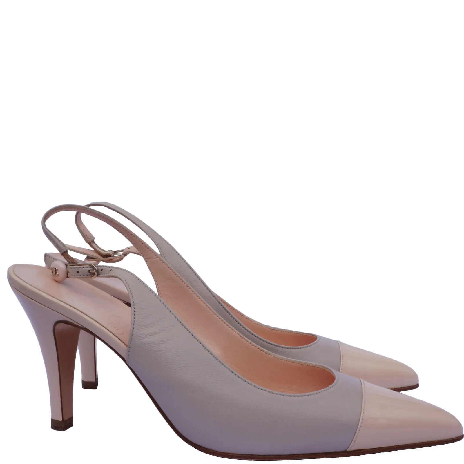 CHANEL CAP-TOE SLINGBACK PUMPS