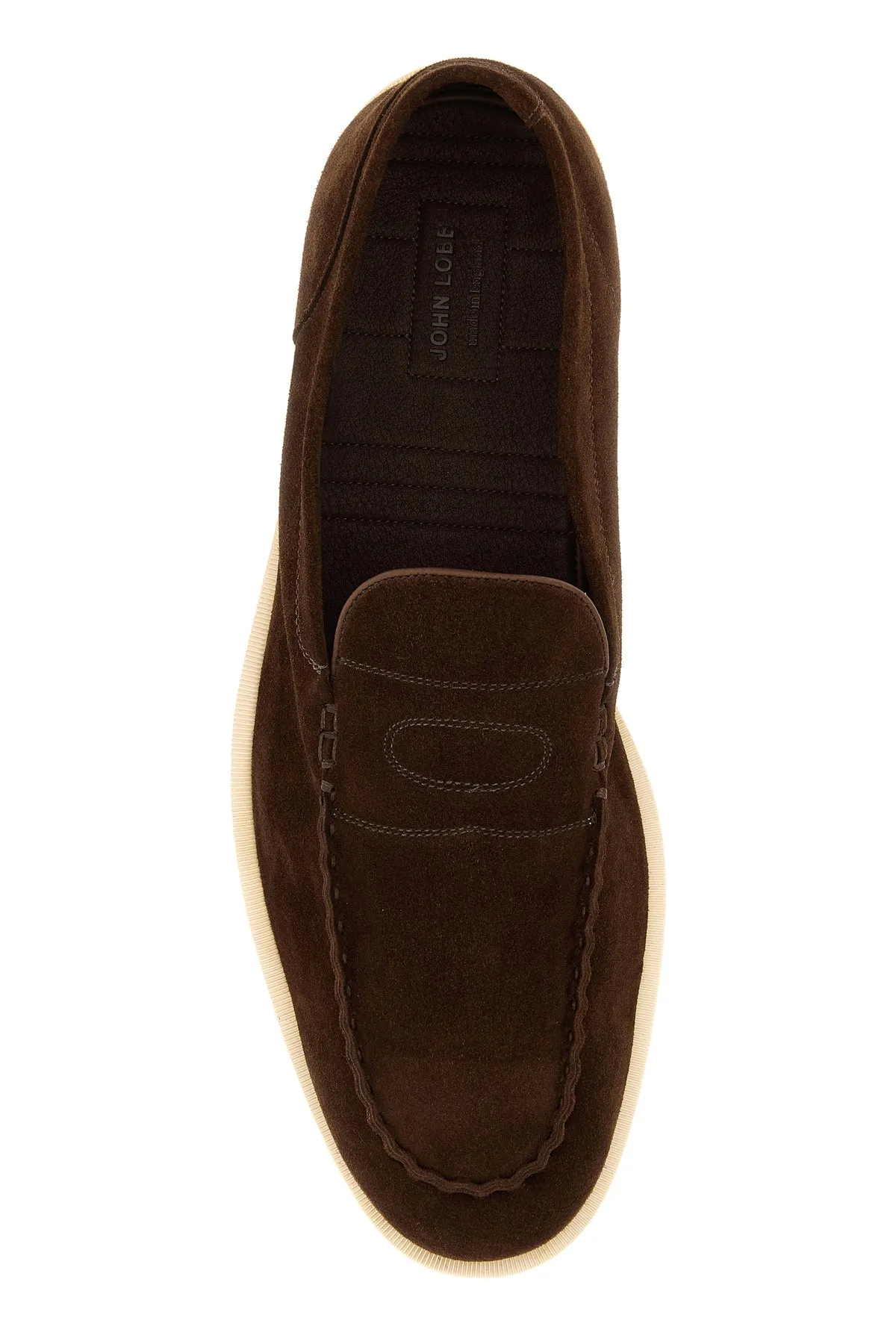 Chocolate suede Pace loafers