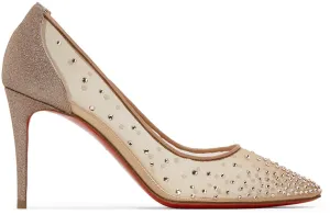 Christian Louboutin Beige Follies 85 Heels