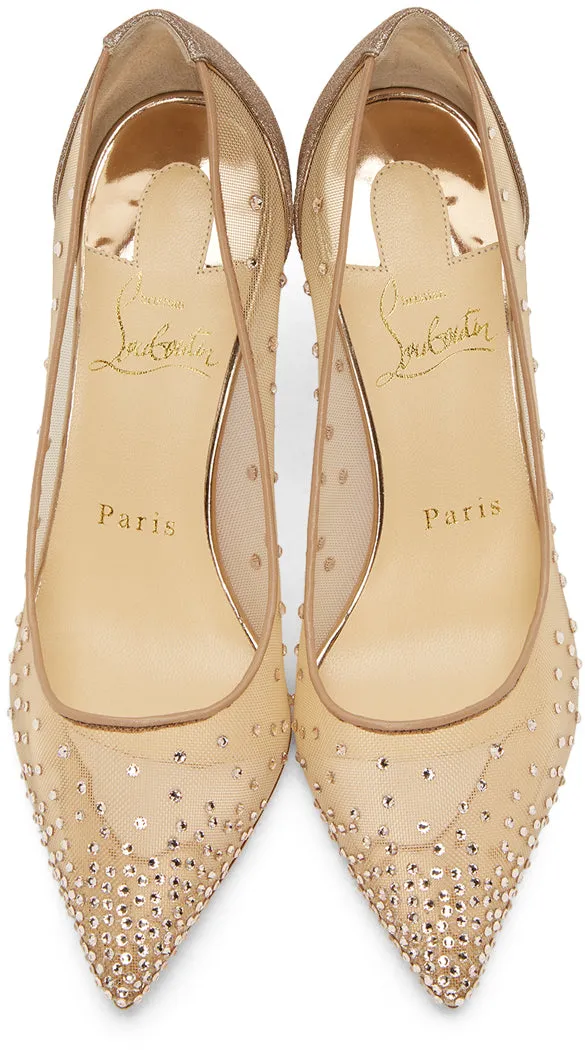 Christian Louboutin Beige Follies 85 Heels