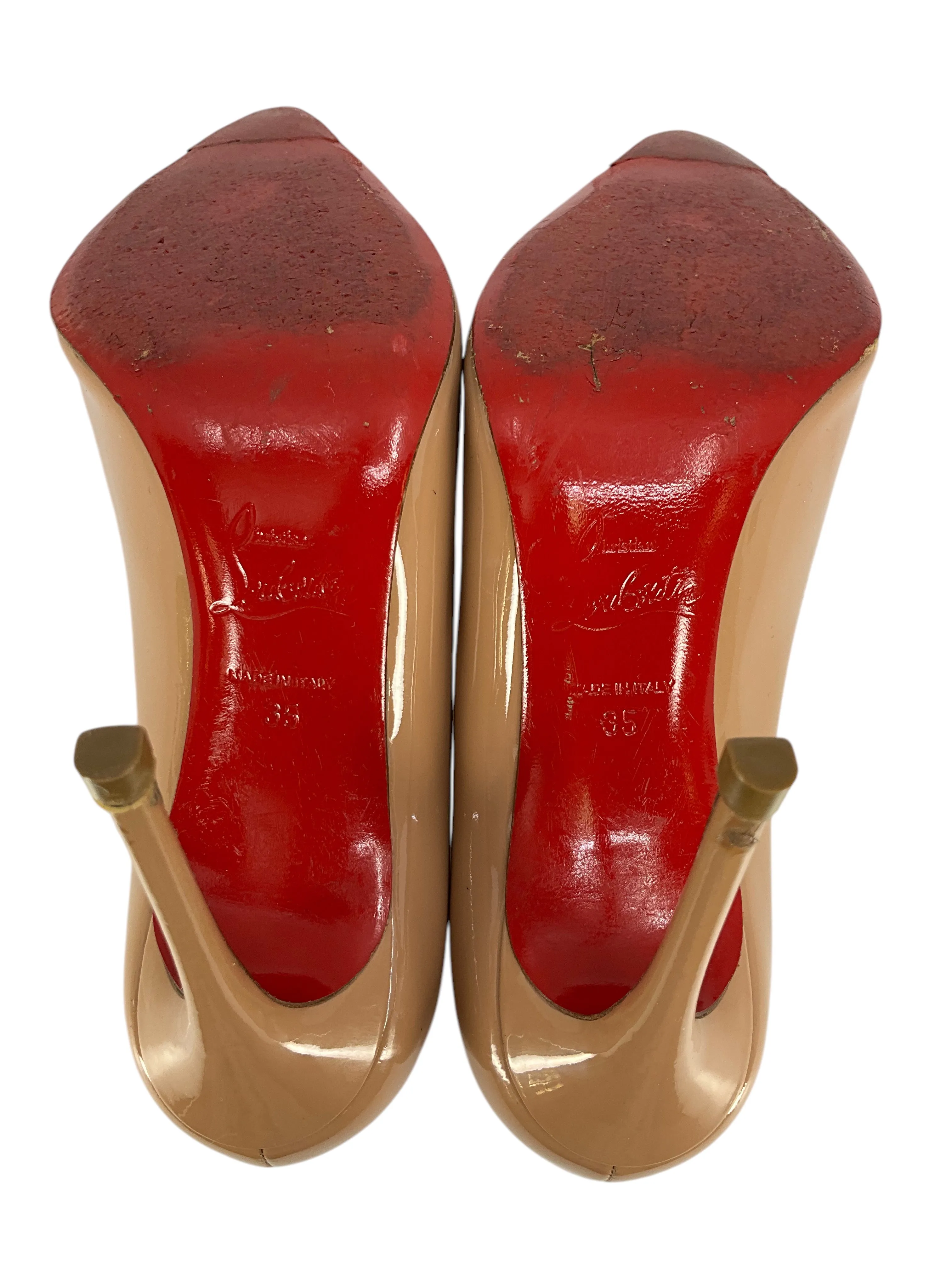 Christian Louboutin Patent Leather Point Toe Pumps Size 5