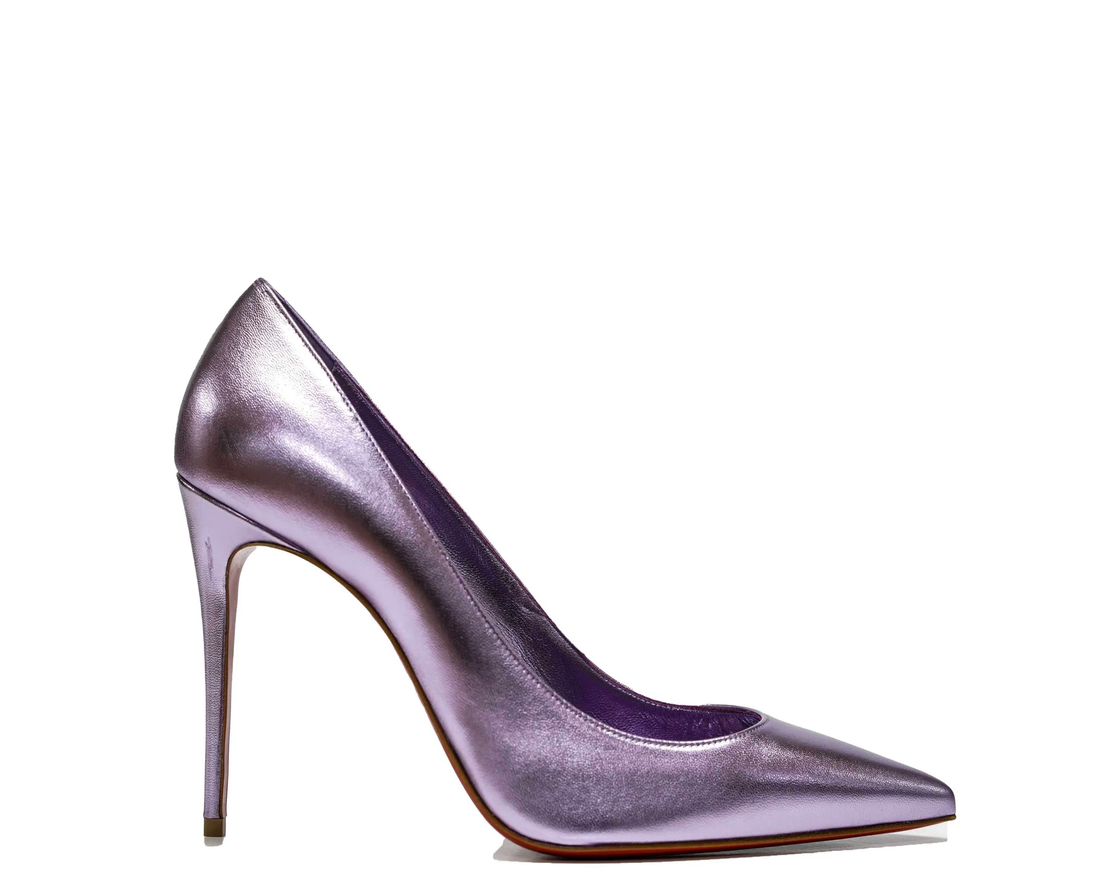 Christian Louboutin Women's Violet Metallic Pump Kate 100 40% OFF