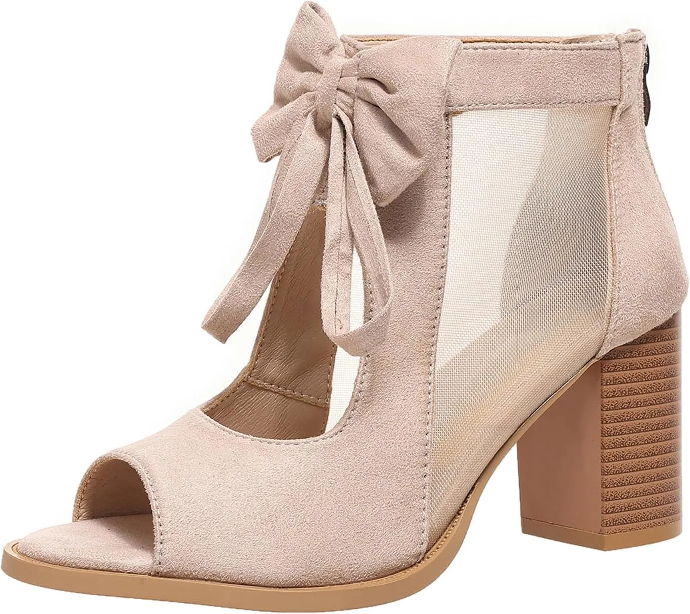 Chunky Heels For Women Wedding Open Toe Heeled Sandals Slip On Block Mid Heels Comfortable Party Dress Pumps Shoes