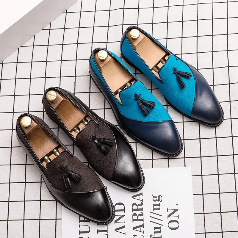 Classic Leather Slip-On Oxfords tassel designer shoes