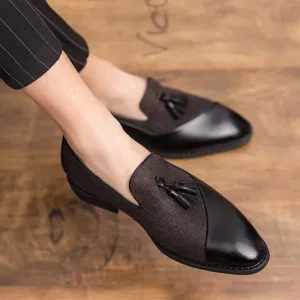Classic Leather Slip-On Oxfords tassel designer shoes