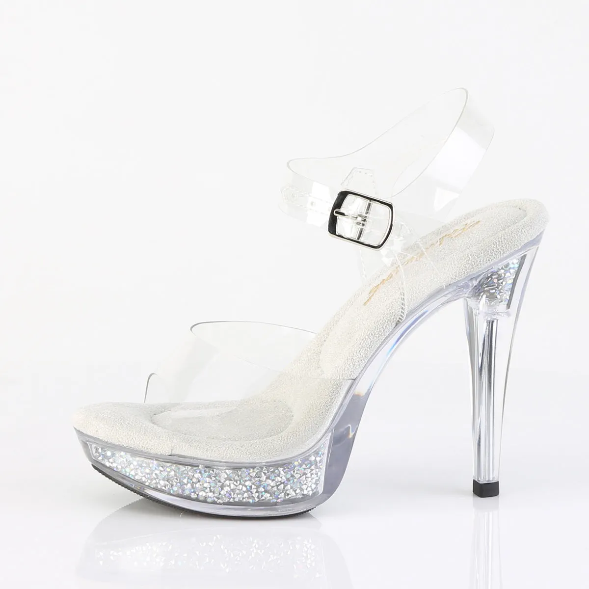 Clear Rhinestone Platform Shoe 5-inch Heel COCKTAIL-508RSI