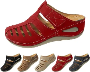 Closed Toe Sandals for Women 2025,Orthopedic Sandals Breathable Slip On Slippers Arch Support Outdoor Beach Shoes