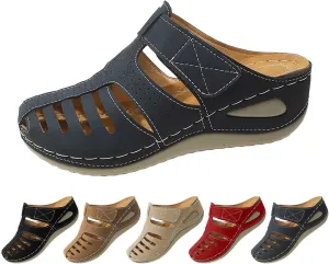 Closed Toe Sandals for Women 2025,Orthopedic Sandals Breathable Slip On Slippers Arch Support Outdoor Beach Shoes
