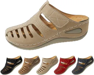 Closed Toe Sandals for Women 2025,Orthopedic Sandals Breathable Slip On Slippers Arch Support Outdoor Beach Shoes